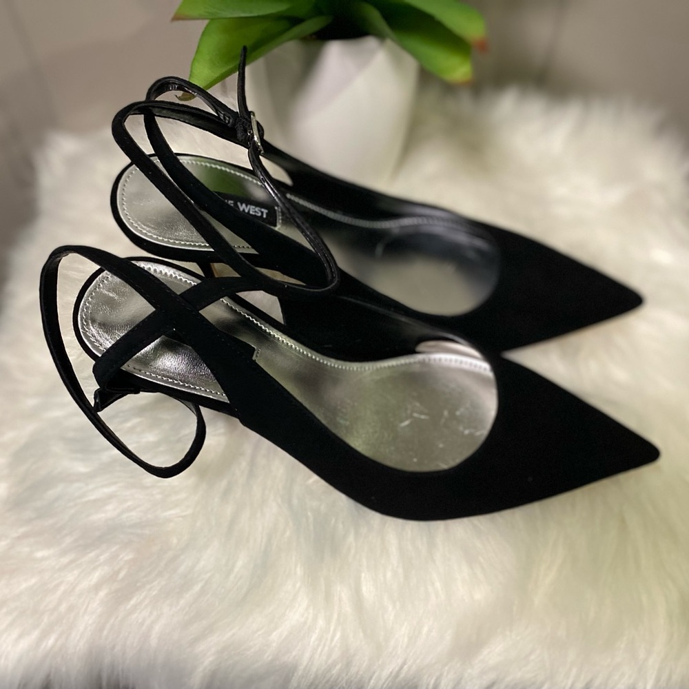 Nine West Black Suede Leather Heel
